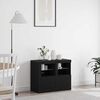 vidaXL LED Sideboard 2 pcs Black Oak 41 x 37 x 67 cm Engineered Wood