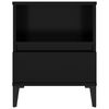 vidaXL Bedside Cabinet Black 40x35x50 cm
