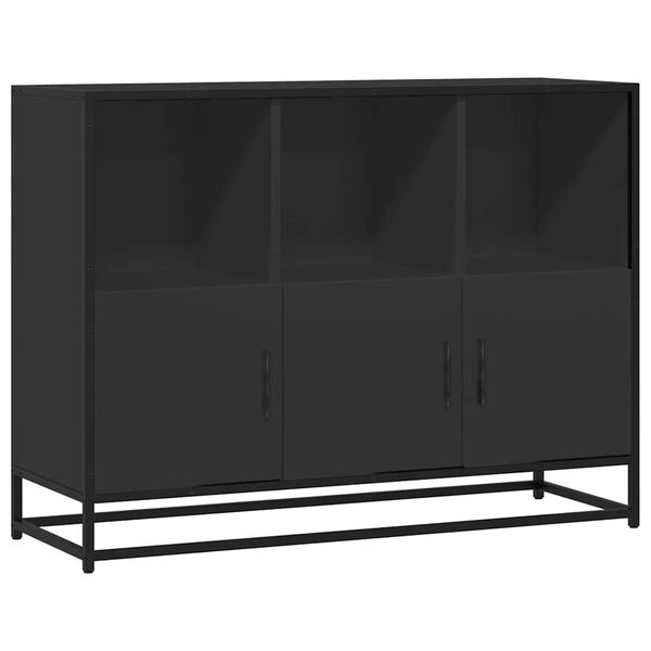 vidaXL Sideboard Black 100x35x76 cm Engineered Wood