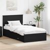 vidaXL Bed Frame Black and Silver 100 x 200 cm Engineered Wood