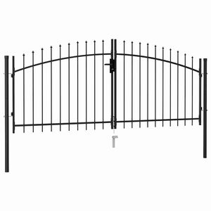 vidaXL Fence Gate Woerden Double Door with Spike Top 299.5x174.5 cm