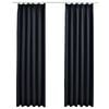 vidaXL Blackout Curtains with Hooks 2 pcs Anthracite 140x245 cm