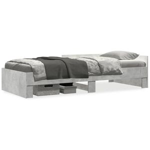 vidaXL Bed Frame without Mattress Concrete Grey 90x200 cm Engineered Wood