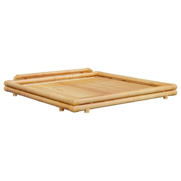 vidaXL Bed Frame without Mattress Bamboo 200x200 cm