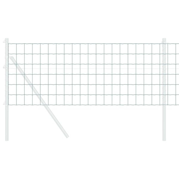 vidaXL Euro Fence Green 0.8 x 25 m PVC-coated iron