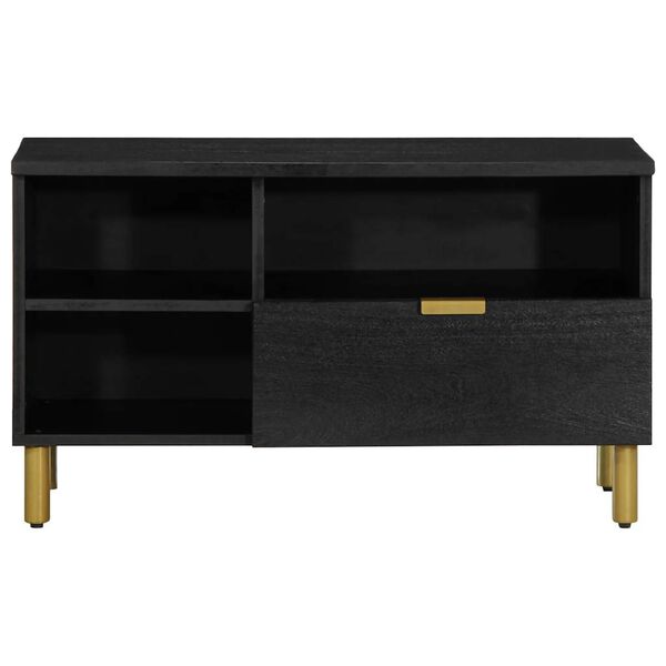 vidaXL TV Cabinet Black 80x33x46 cm Engineered Wood