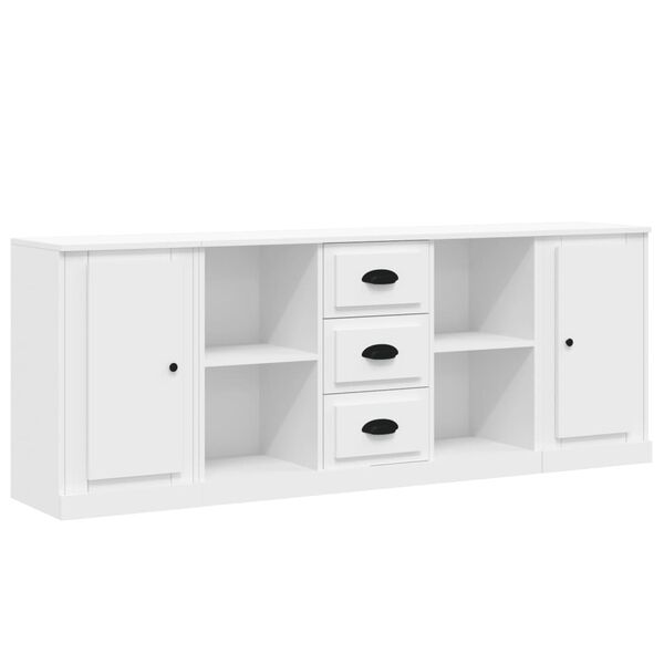 vidaXL Sideboards 3 pcs White Engineered Wood