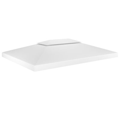 vidaXL 2-Tier Gazebo Top Cover 310 g/m² 4x3 m White