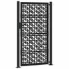 vidaXL Garden Gate Black 100x175 cm Steel Cross Design