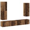 vidaXL 4 Piece TV Cabinet Set Wall-mounted Old Wood Engineered Wood