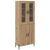 vidaXL Highboard Artisan Oak 69.5 x 34 x 180 cm Engineered Wood