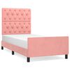 vidaXL Bed Frame without Mattress Pink 80x200 cm Velvet