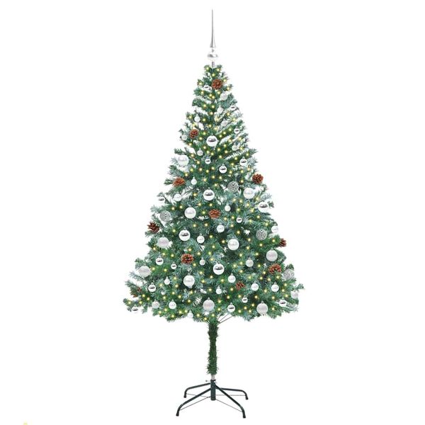 vidaXL Artificial Christmas Tree with Stand Green 180 cm PVC and Steel