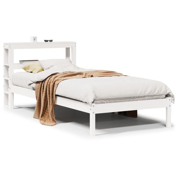 vidaXL Bed Frame without Mattress White 90x200 cm Solid Wood Pine
