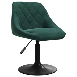 vidaXL Bar Stool Dark Green Velvet