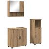 vidaXL Bathroom Furniture Set Wall-mounted with Door 3 pcs Artisan Oak