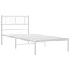 vidaXL Metal Bed Frame without Mattress with Headboard White 80x200cm