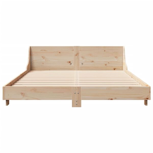 vidaXL Bed Frame without Mattress 120x190 cm Small Double Solid Wood Pine