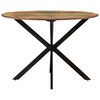 vidaXL Dining Table &Oslash;110x78 cm Solid Wood Reclaimed and Steel