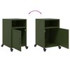 vidaXL Bedside Cabinets 2 pcs Olive Green 36x39x59 cm Steel
