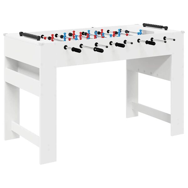 vidaXL Foosball Table White 125 x 60.5 x 80 cm Engineered Wood
