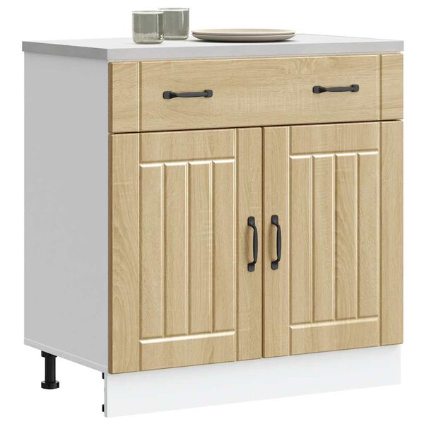 vidaXL Kitchen Base Cabinet Lucca Sonoma Oak Engineered Wood