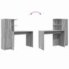 vidaXL Desk 2 pcs Grey Sonoma