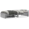 vidaXL Bed Frame without Mattress Grey Sonoma 90x200 cm Engineered Wood