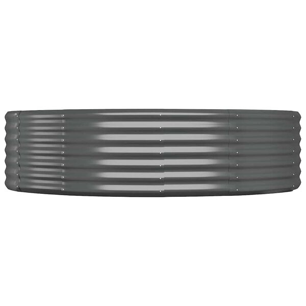 vidaXL Garden Raised Bed Galvanised Steel 140x140x36 cm Anthracite