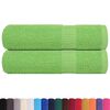 vidaXL Bath Towels "FROGN" 2 pcs Apple Green 100x150 cm 360 gsm