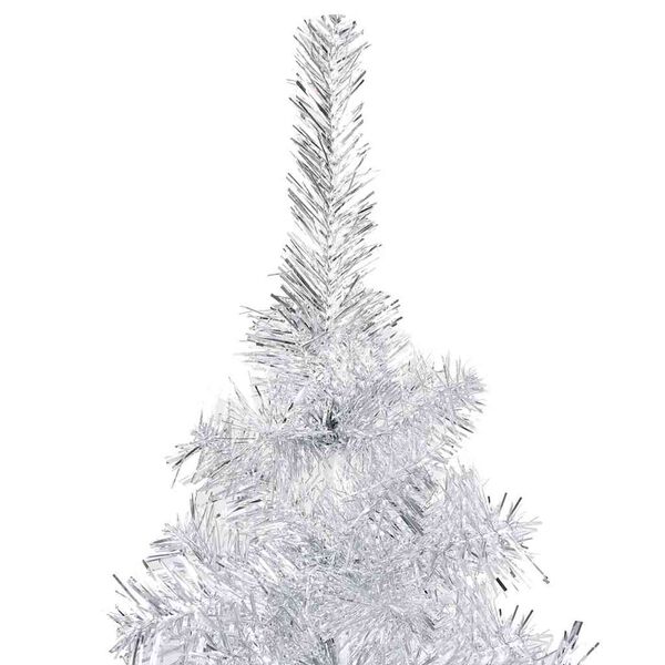 vidaXL Artificial Pre-lit Christmas Tree with Ball Set Silver 120 cm PET