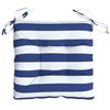 vidaXL Chair Cushions 6 pcs Blue&White Stripe 40x40x7 cm Fabric