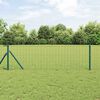 vidaXL Fence with Post Green 0.8 x 25 m Steel and PVC