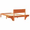 vidaXL Bed Frame with Headboard Wax Brown 90 x 200 cm Solid Pine Wood