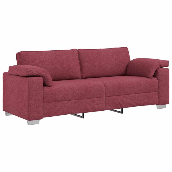 vidaXL Sofa Wine Red 219 x 77 x 82 cm Fabric