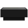 vidaXL Coffee Table with LED Black 70x50x30 cm Engineered Wood