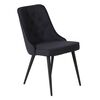Venture Home Dining Chairs 2 pcs Velvet Deluxe Polyester Black