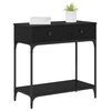 vidaXL Console Table Black oak 75 x 34.5 x 75 cm Engineered wood