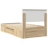 vidaXL Bed Frame with Headboard Sonoma Oak 80 x 200 cm Engineered Wood
