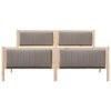 vidaXL Bed frame Brown and taupe 180 x 200 cm Solid pine wood