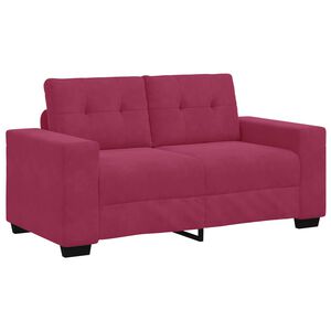 vidaXL Sofa Wine Red 160 x 80 x 82 cm Poly velvet