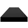vidaXL Floating Wall Shelves 4 pcs Black 120x23.5x3.8 cm MDF