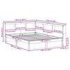 vidaXL Bookcase Bed 2 pcs Wax Brown 200 x 120 cm Solid Pine Wood
