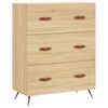 vidaXL Chest of Drawers Sonoma Oak 69.5x34x90 cm Engineered Wood