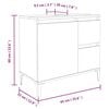 vidaXL Bathroom Cabinet Smoked Oak 65x33x60 cm Engineered Wood