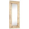 vidaXL Hand-Carved Mirror 110x50x2.6 cm Solid Mango Wood