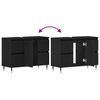 vidaXL Bathroom Sink Cabinet Black Oak 80 x 33 x 60 cm Engineered Wood