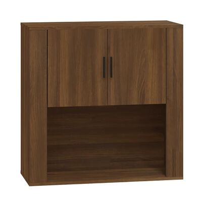vidaXL Wall Cabinet Brown Oak 80x33x80 cm Engineered Wood