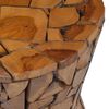 vidaXL Mosaic Stool Brown Solid Teak Wood