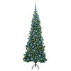 vidaXL Corner Artificial Christmas Tree Green 180 cm PVC and Metal